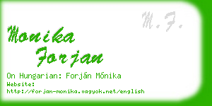 monika forjan business card